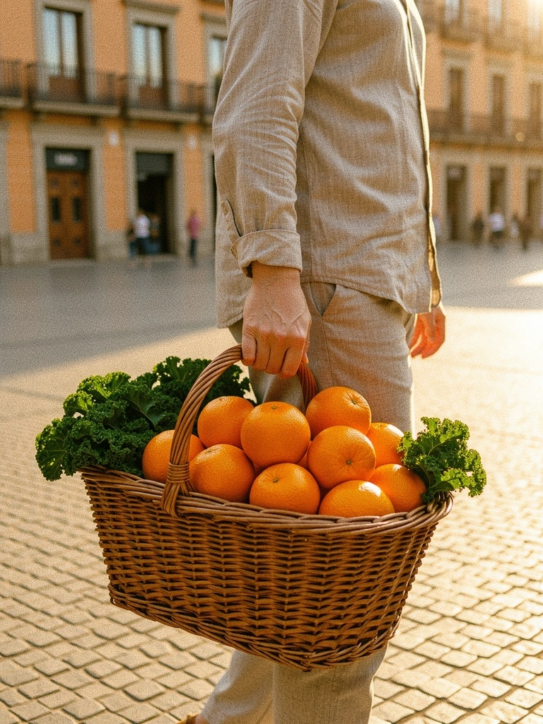 Walking to the market